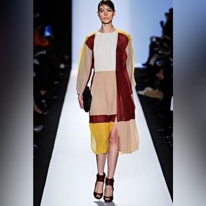 $468 BCBG RUNWAY S DRESS GOLD MAROON GWENNA IOWA STATE THANKSGIVING COLORS